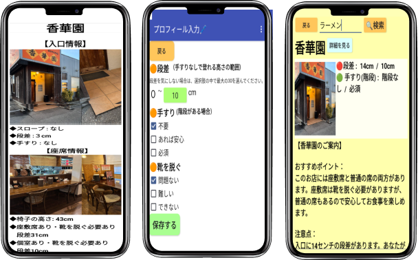 アプリ「My Stick」の画面